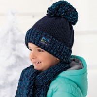 Detské čiapky zimné - chlapčenské so šálikom - model - 872
